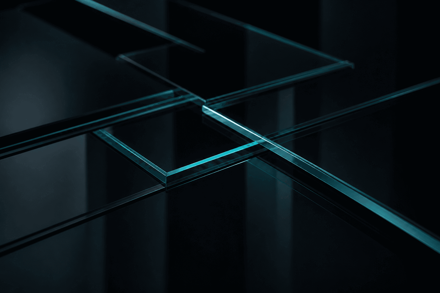Architectural glass suggesting a product-grade Web3 layer
